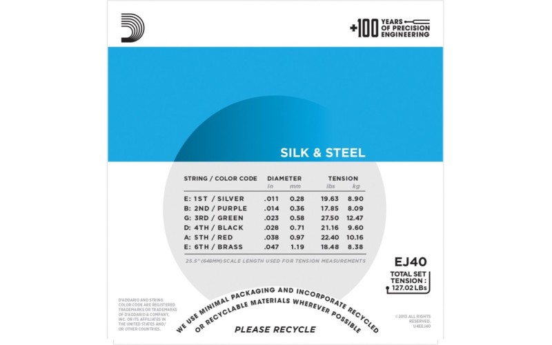 D'ADDARIO EJ40 - струны для акустической гитары ФОЛК